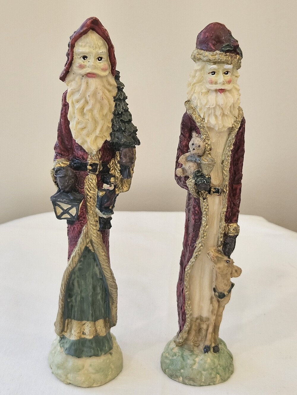 Vtg Windsor Collection Santa Collectible Santa in original box set Of 2